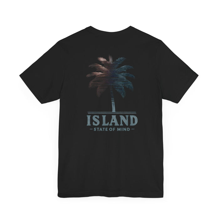 Printify T-Shirt Vacation Vibes: Unisex Island State of Mind Palm Tree Graphic Tee Great Gift Idea