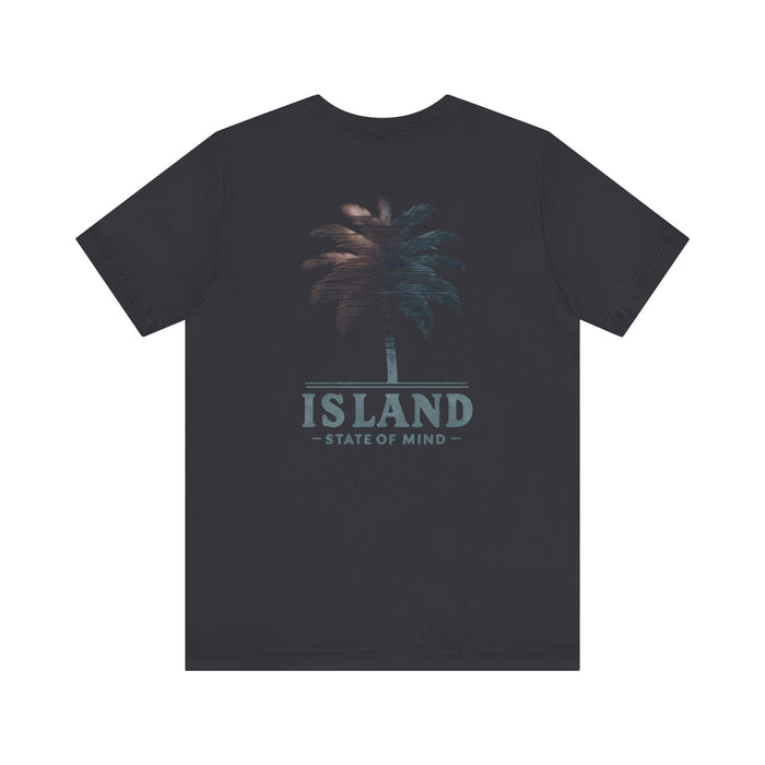 Printify T-Shirt Vacation Vibes: Unisex Island State of Mind Palm Tree Graphic Tee Great Gift Idea