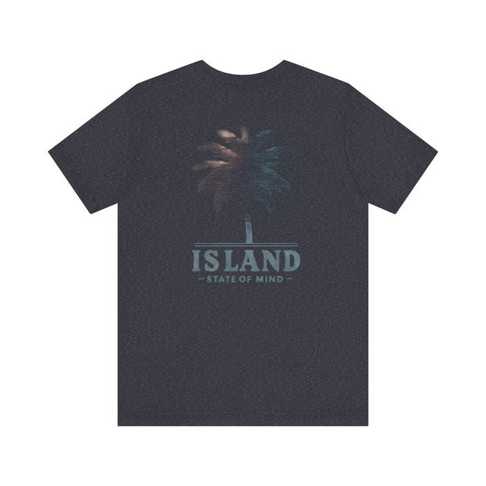 Printify T-Shirt Vacation Vibes: Unisex Island State of Mind Palm Tree Graphic Tee Great Gift Idea