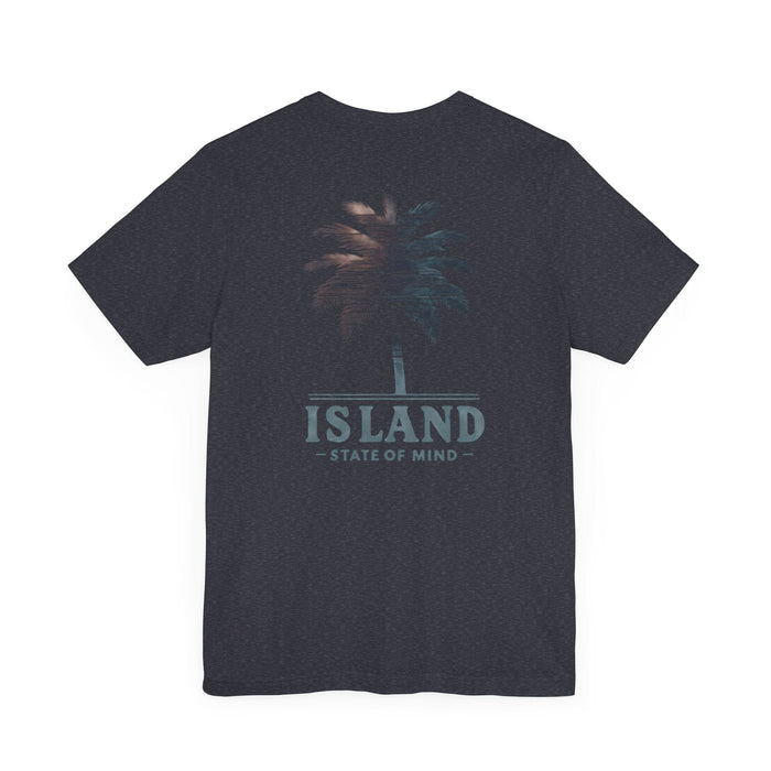 Printify T-Shirt Vacation Vibes: Unisex Island State of Mind Palm Tree Graphic Tee Great Gift Idea