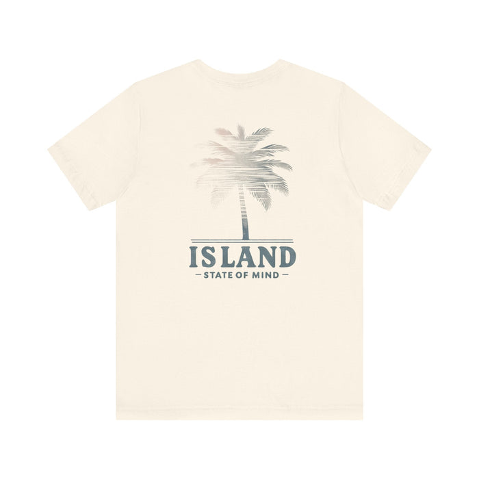 Printify T-Shirt Vacation Vibes: Unisex Island State of Mind Palm Tree Graphic Tee Great Gift Idea