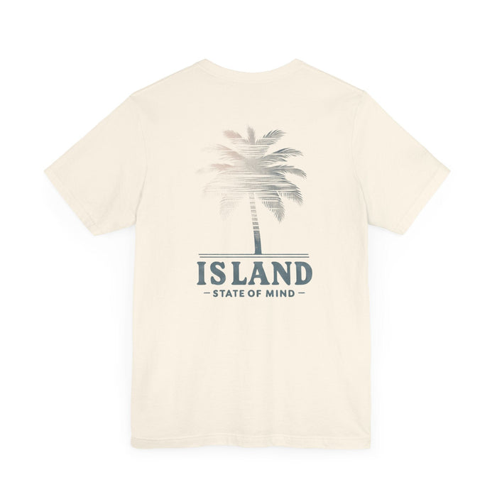 Printify T-Shirt Vacation Vibes: Unisex Island State of Mind Palm Tree Graphic Tee Great Gift Idea