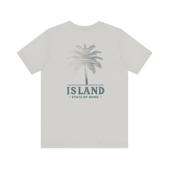 Printify T-Shirt Vacation Vibes: Unisex Island State of Mind Palm Tree Graphic Tee Great Gift Idea