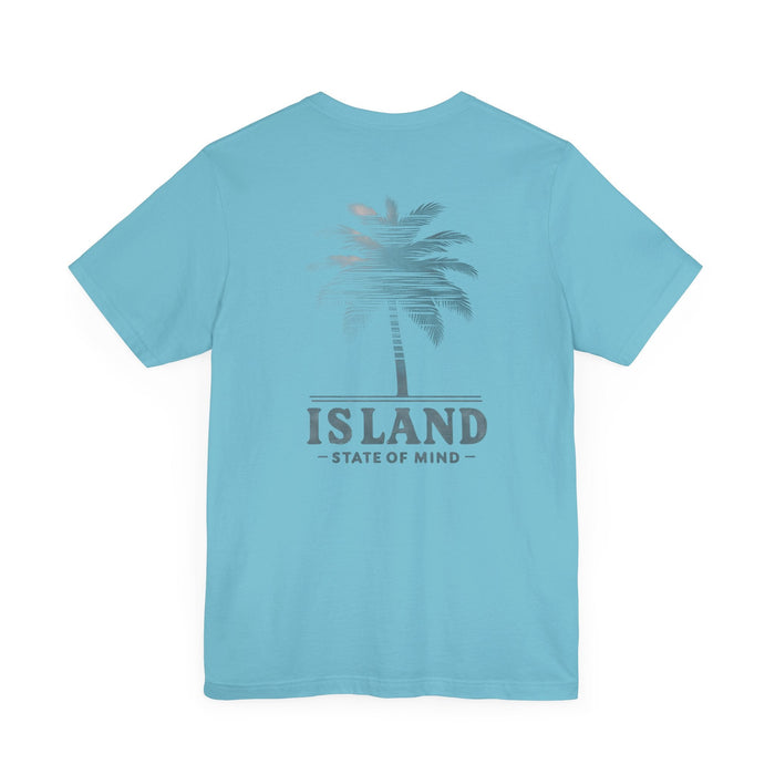 Printify T-Shirt Vacation Vibes: Unisex Island State of Mind Palm Tree Graphic Tee Great Gift Idea