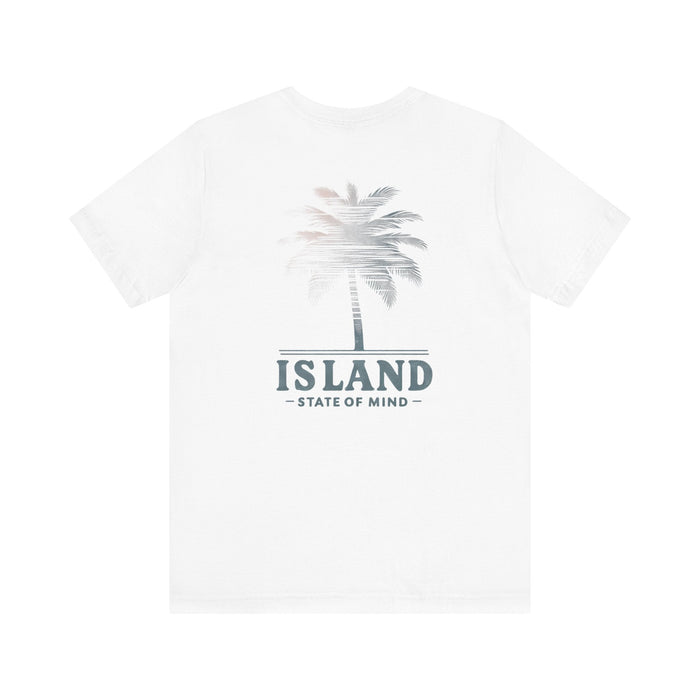 Printify T-Shirt Vacation Vibes: Unisex Island State of Mind Palm Tree Graphic Tee Great Gift Idea