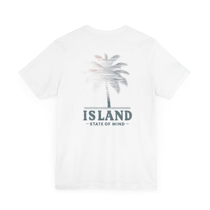 Printify T-Shirt Vacation Vibes: Unisex Island State of Mind Palm Tree Graphic Tee Great Gift Idea