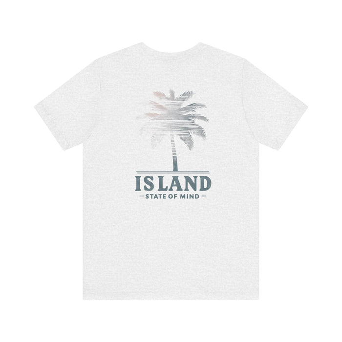 Printify T-Shirt Vacation Vibes: Unisex Island State of Mind Palm Tree Graphic Tee Great Gift Idea