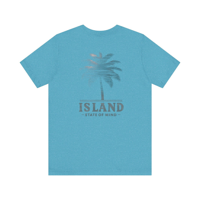 Printify T-Shirt Vacation Vibes: Unisex Island State of Mind Palm Tree Graphic Tee Great Gift Idea