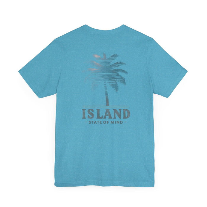 Printify T-Shirt Vacation Vibes: Unisex Island State of Mind Palm Tree Graphic Tee Great Gift Idea