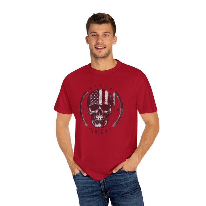 Printify T-Shirt Valor Skull T-Shirt  Unleash Your Inner Warrior with Bold Style