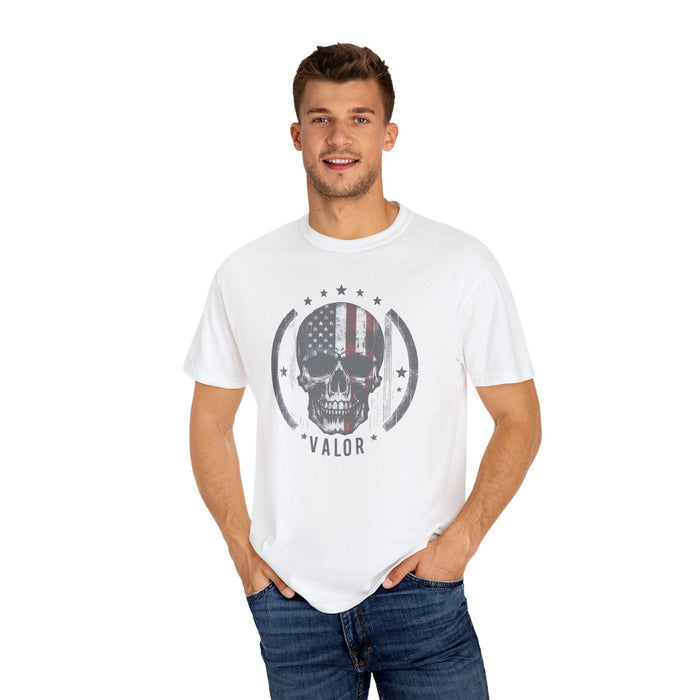 Printify T-Shirt Valor Skull T-Shirt  Unleash Your Inner Warrior with Bold Style