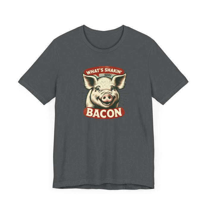 Printify T-Shirt What's Shakin' Bacon - Bacon Vibes! Join The Bacon Crew! Dive into Fun with Our Classic Tee! Bacon Lovers!