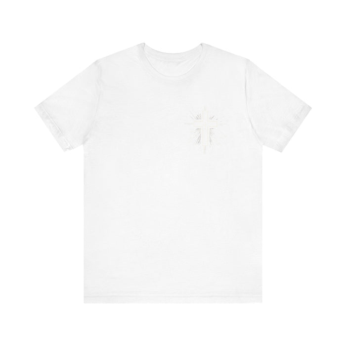 Printify T-Shirt White / S Classic Unisex Jersey Tee with Cross on the Chest: Comfortable & Stylish Tshirt