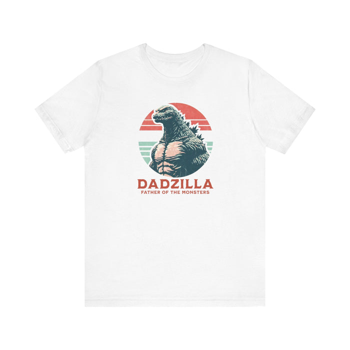 Printify T-Shirt White / S Dadzilla Tee: Unleash the Legend! Father of The Monsters Great Gift Idea, Dad Gift, Fathers Day Gift, PAPA Gift, Brother Gift, Husband Gift