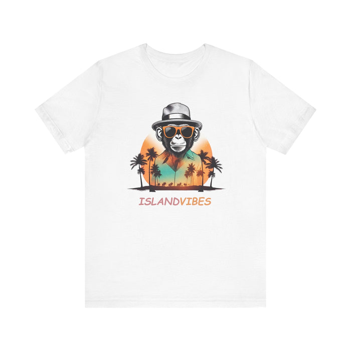 Printify T-Shirt White / S Island Monkey Business: Unisex Tee for Tropical Vibes! Great Gift