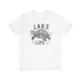 Printify T-Shirt White / S Living With The Turtle Lake Life Jersey Short Sleeve Tee - Soft Cotton Classic Nature Great Gift, Husband Gift, Wife Gift Fishing Shirt