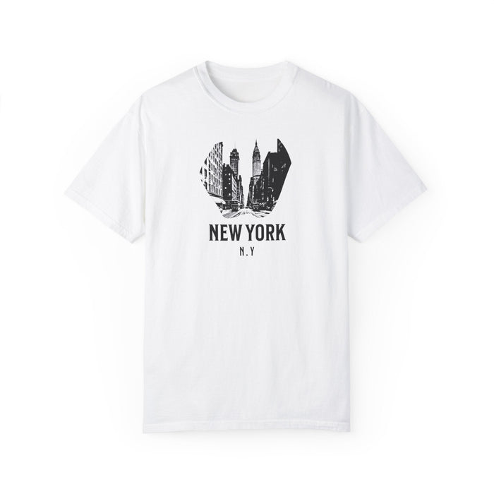 Printify T-Shirt White / S New York City, N.Y. T-Shirt Comfortable Casual Travel & Outdoor Adventure Shirt