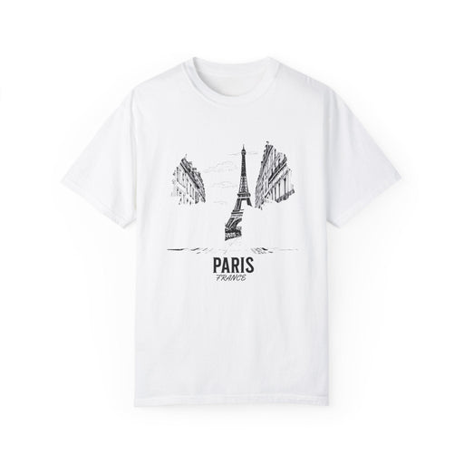 Printify T-Shirt White / S Paris, France T-Shirt Comfortable Casual Travel & Outdoor Adventure Tee