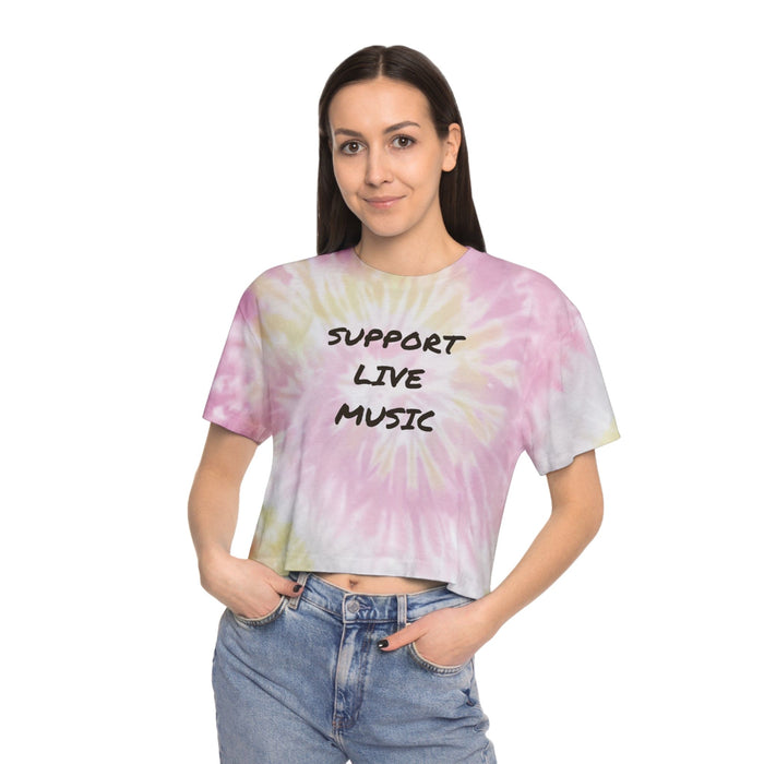 Printify T-Shirt Women's Tie-Dye Crop Tee