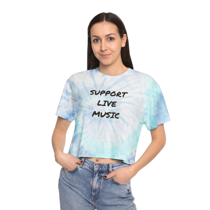 Printify T-Shirt Women's Tie-Dye Crop Tee