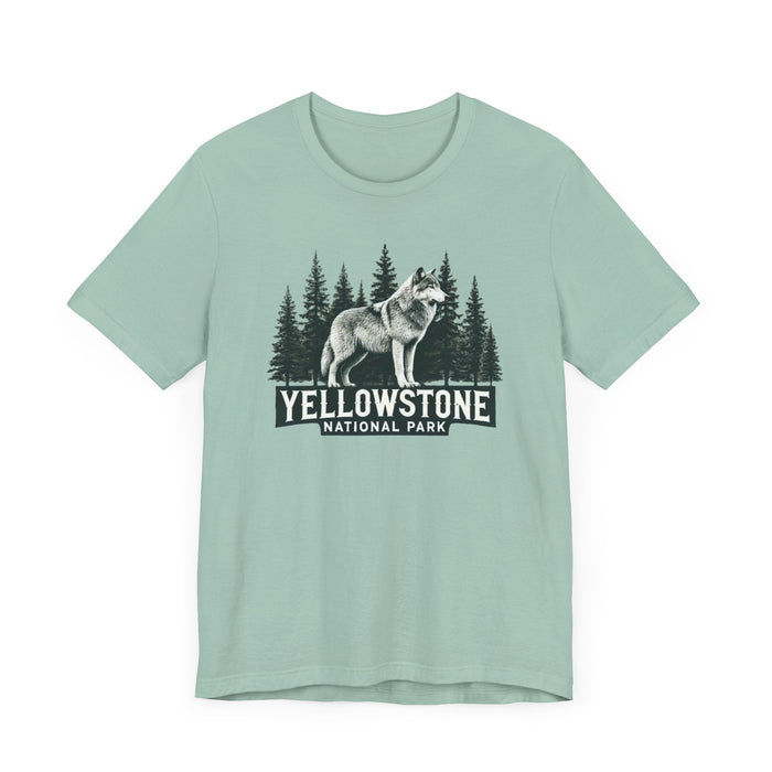 Printify T-Shirt Yellowstone National Park Unisex Jersey Short Sleeve Tee Camping Tshirt Hiking Explore