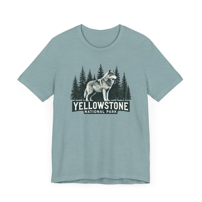 Printify T-Shirt Yellowstone National Park Unisex Jersey Short Sleeve Tee Camping Tshirt Hiking Explore