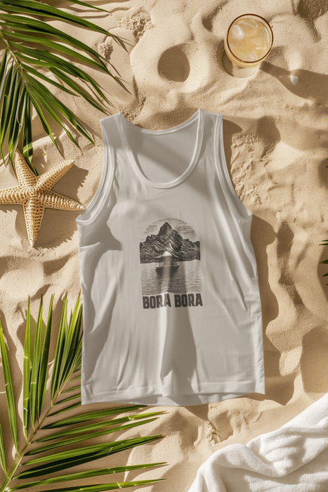 Printify Tank Top Bora Bora Tank Top Comfortable Casual Travel & Outdoor Adventure Sleeveless Tee