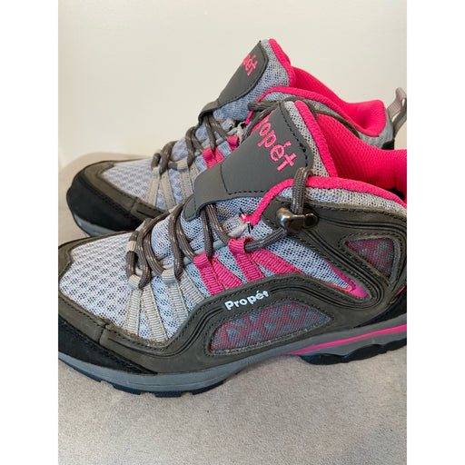 Propet 6.5 / Gray/Pink "Propet Waterproof Scotch Guard Women's Hiking Shoes - Size 6.5, Running Sneakers "