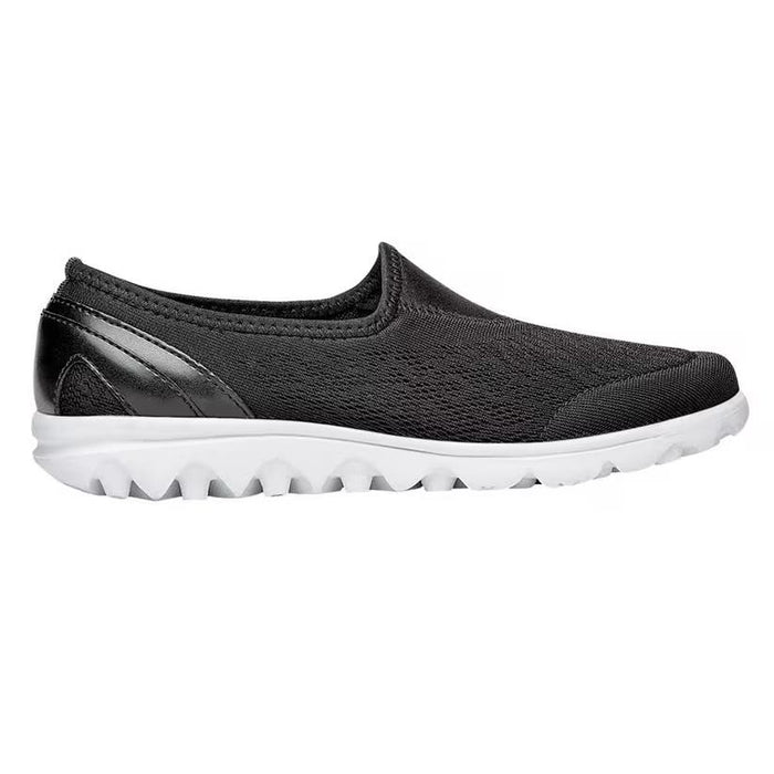 Propet 7.5 / Black / Mesh Propet Women's TravelActiv Slip On Fashion Sneaker, Black, 7.5 N US