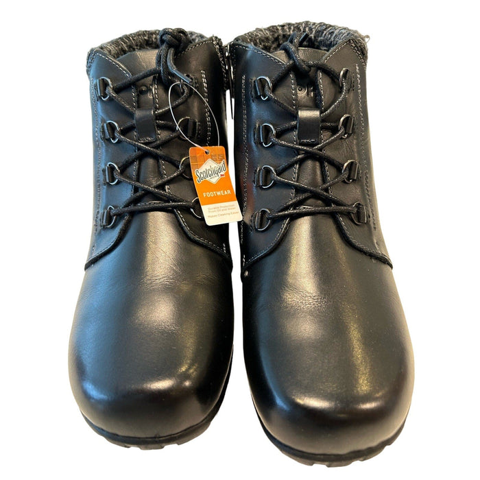 Propet Black / 8.5 Propet Women's Delaney Boot: Extra Roomy Leather Ankle Bootie, SZ 8.5 W Shoes