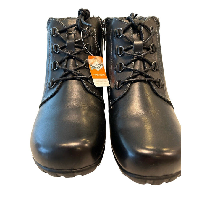 Propet Black / 8.5 Propet Women's Delaney Boot: Extra Roomy Leather Ankle Bootie, SZ 8.5 W Shoes