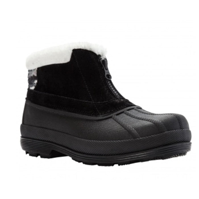 Propet Propet Women's Lumi Ankle Zip Snow Boot, Black/White, Size 8.5 US