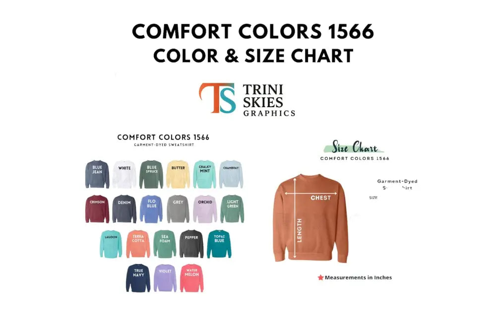 MUSE Minimalist Crewneck Sweatshirt in black with tonal embroidered serif, Comfort Colors 1566 pastel cotton blend