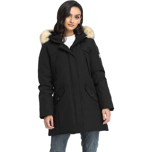 PUREMSX PUREMSX Hooded Winter Coat for Women, Water-resistant SZ L