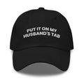 Trini Skies embroidered corduroy cap with black baseball hat