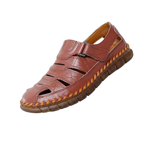 Qiucdzi 14 / Brown / Leather "Qiucdzi Men's Breathable Sport Sandals, US Size 14"