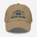 Tan blue crabs dad hat embroidered cap in cotton twill