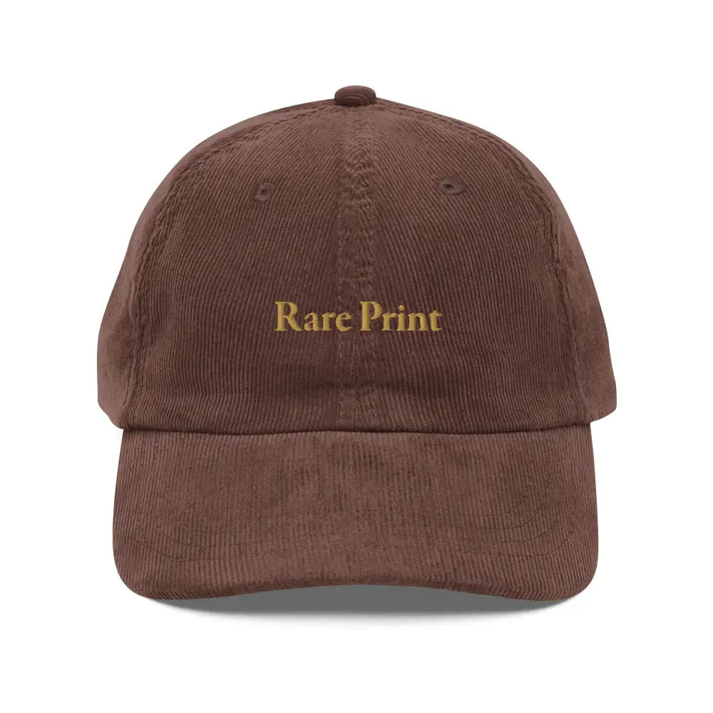 Rare print embroidered vintage corduroy cap by Trini Skies