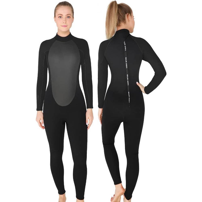 realoriginalcolors Small / Black REALON Women's Full Body Thermal Scuba Diving Wetsuit SZ Small