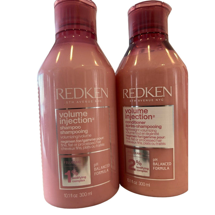 Redken REDKEN Volume Injection Shampoo & Conditioner Set for Fine Hair, Paraben-Free