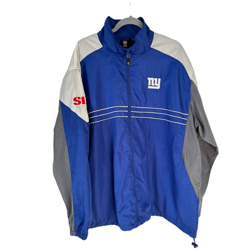 Reebok 2XL / Blue NFL Team Apparel Reebok Jacket Adult 2XLarge Full Zip NY Coat * men964