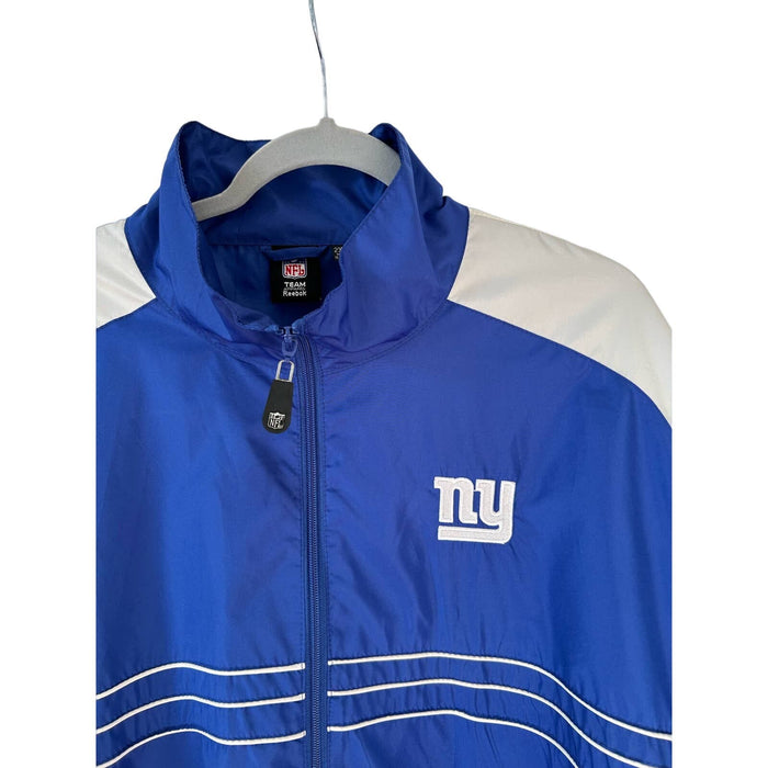 Reebok 2XL / Blue NFL Team Apparel Reebok Jacket Adult 2XLarge Full Zip NY Coat * men964