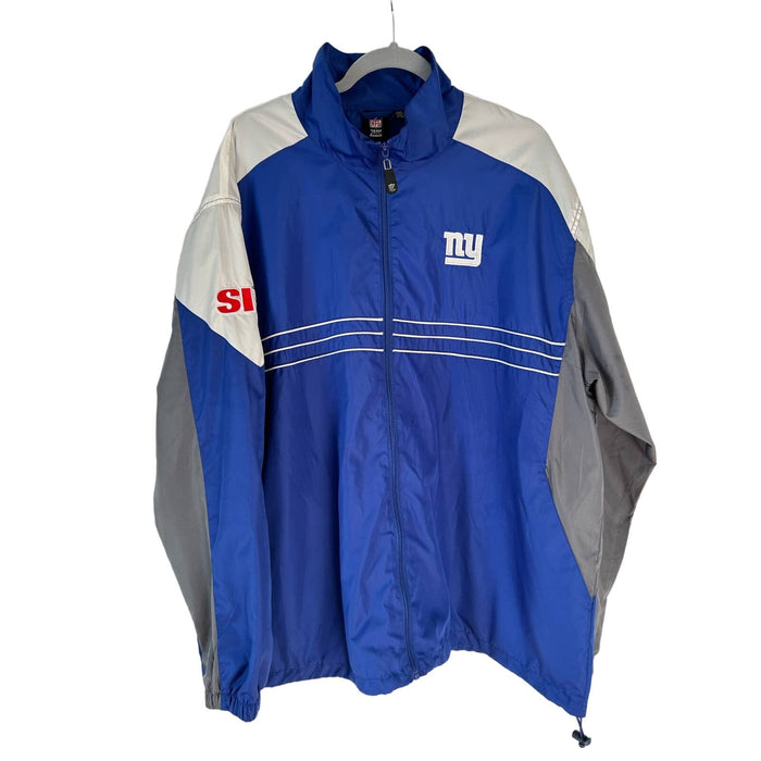 Reebok 2XL / Blue NFL Team Apparel Reebok Jacket Adult 2XLarge Full Zip NY Coat * men964