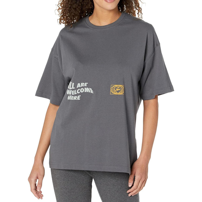 Reebok Small / Gray Reebok Women's Graphic Tee "All Are Welcome Here" - Size SM. WMN1 *