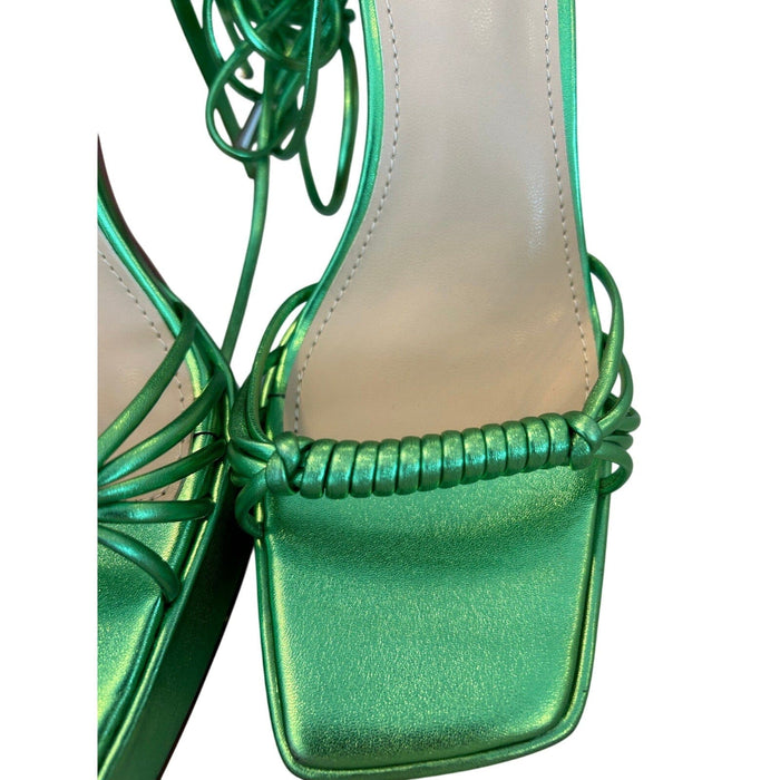 Reitoye Shoes Reitoye Women's Green Gladiator Platform Sandals Size 7 Party/Cocktail