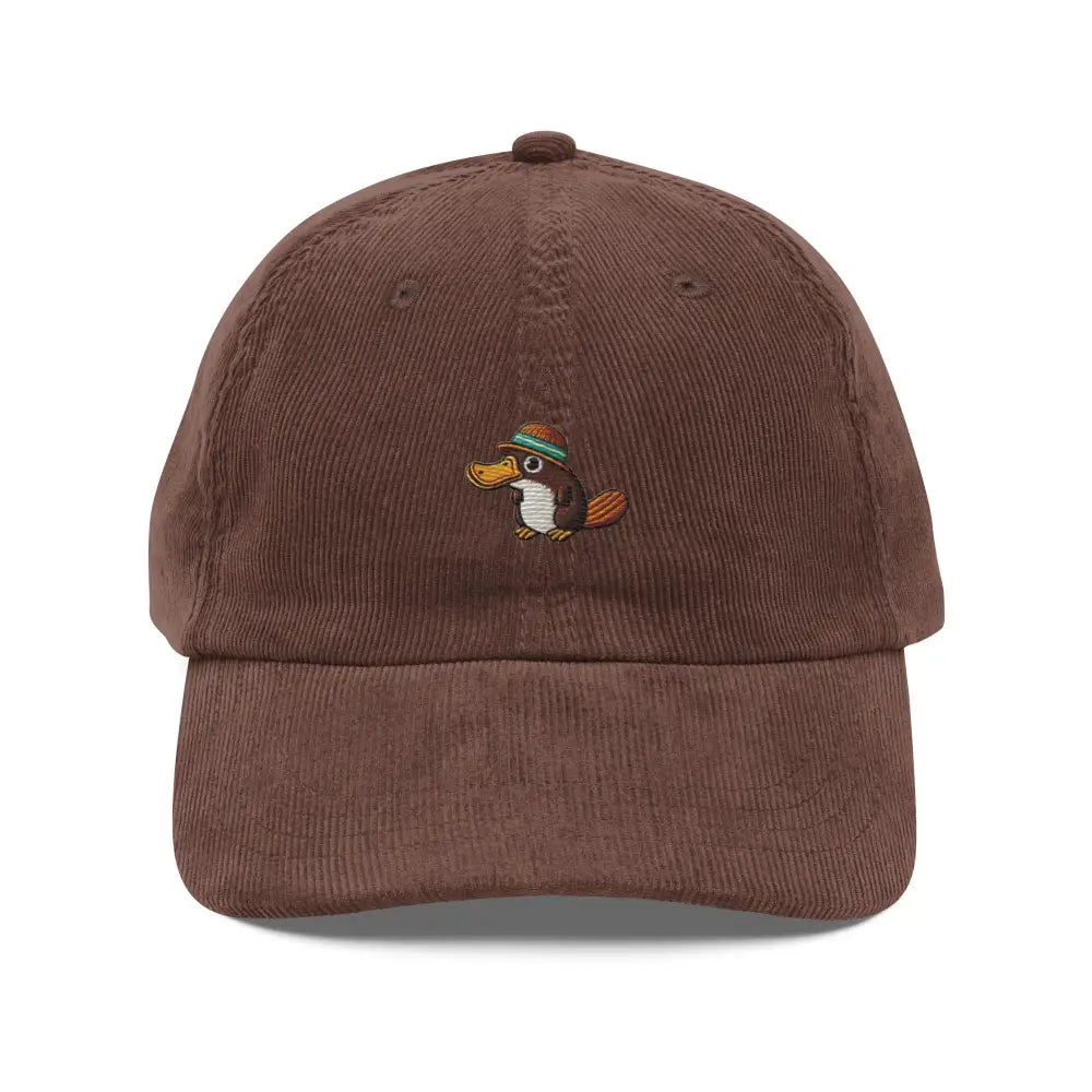 Relaxed Trini Skies platypus embroidered vintage corduroy cap