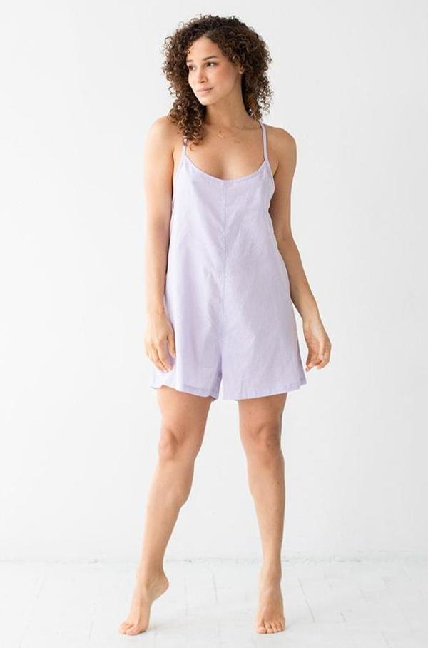 Relaxing Cotton Romper – Salua Luxury Resort Loungewear - Triniskies