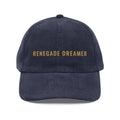Navy blue Renegade Dreamer vintage corduroy cap by Trini Skies
