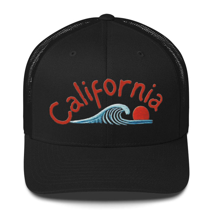 California Embroidered Mid Profile Mesh Back Trucker cap