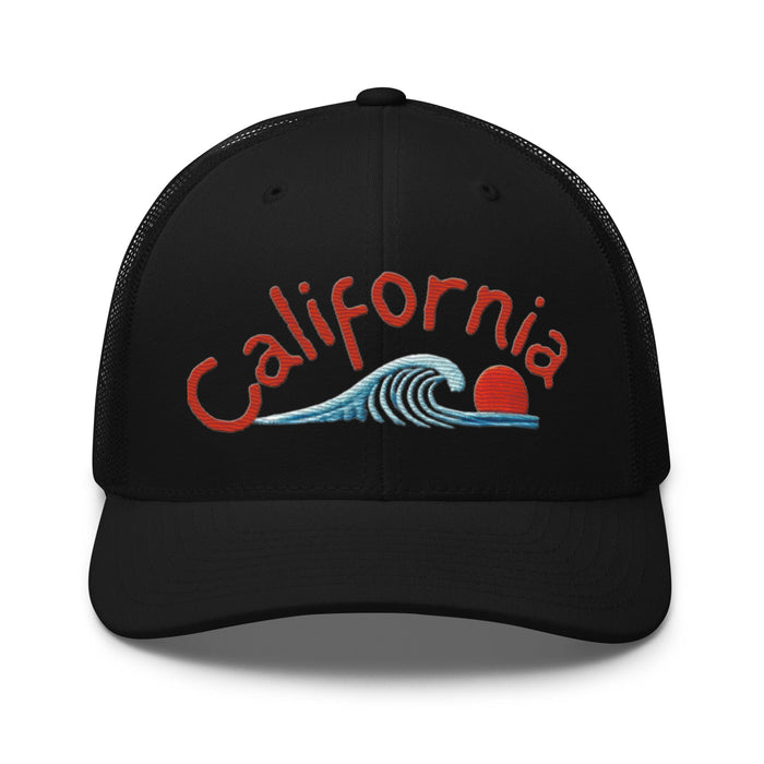 California Embroidered Mid Profile Mesh Back Trucker cap